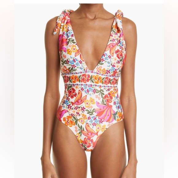 FARM Rio Other - FARM Rio Spring Bananas Floral One-piece swimsuit